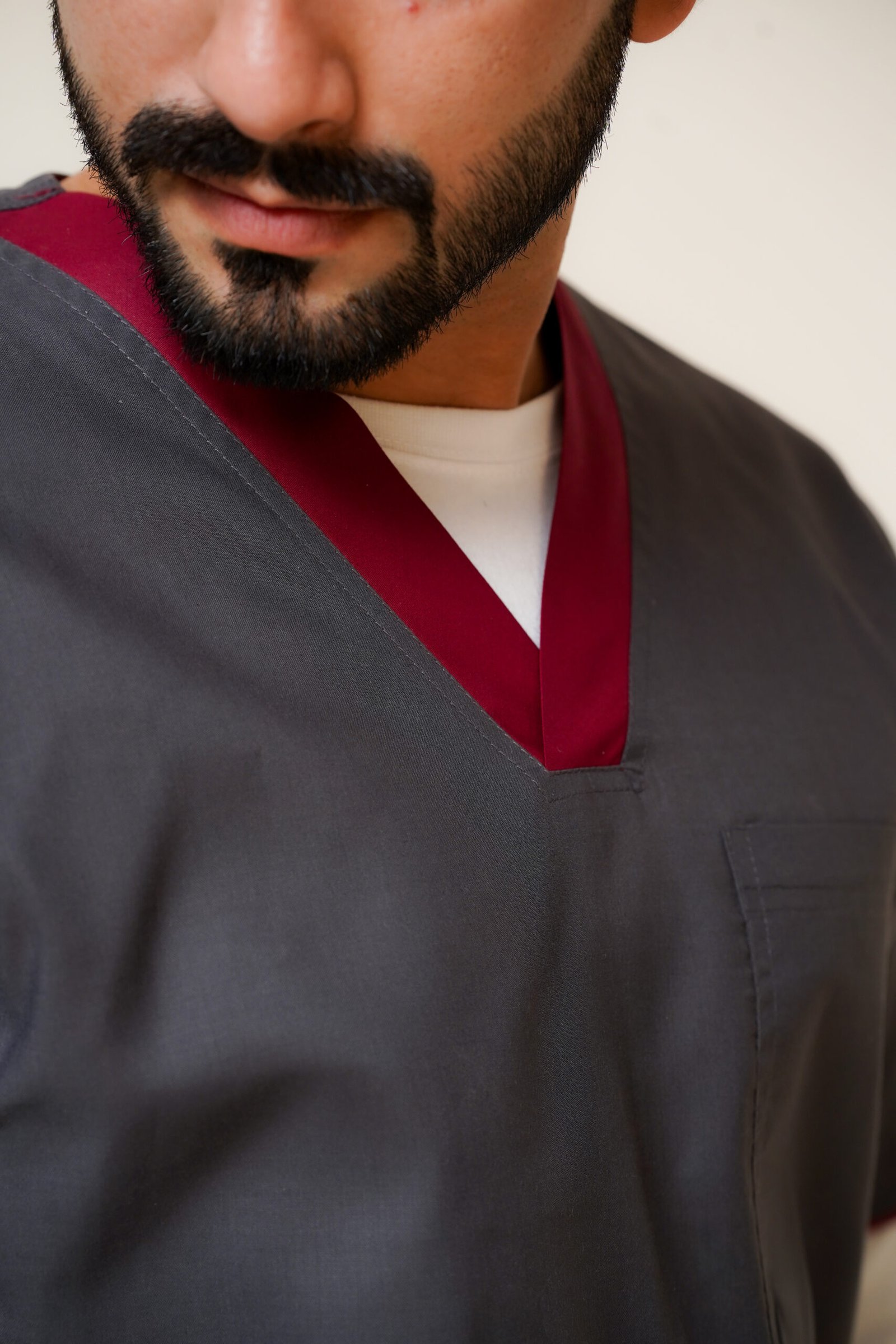 5 Pockets Grey Scrubs